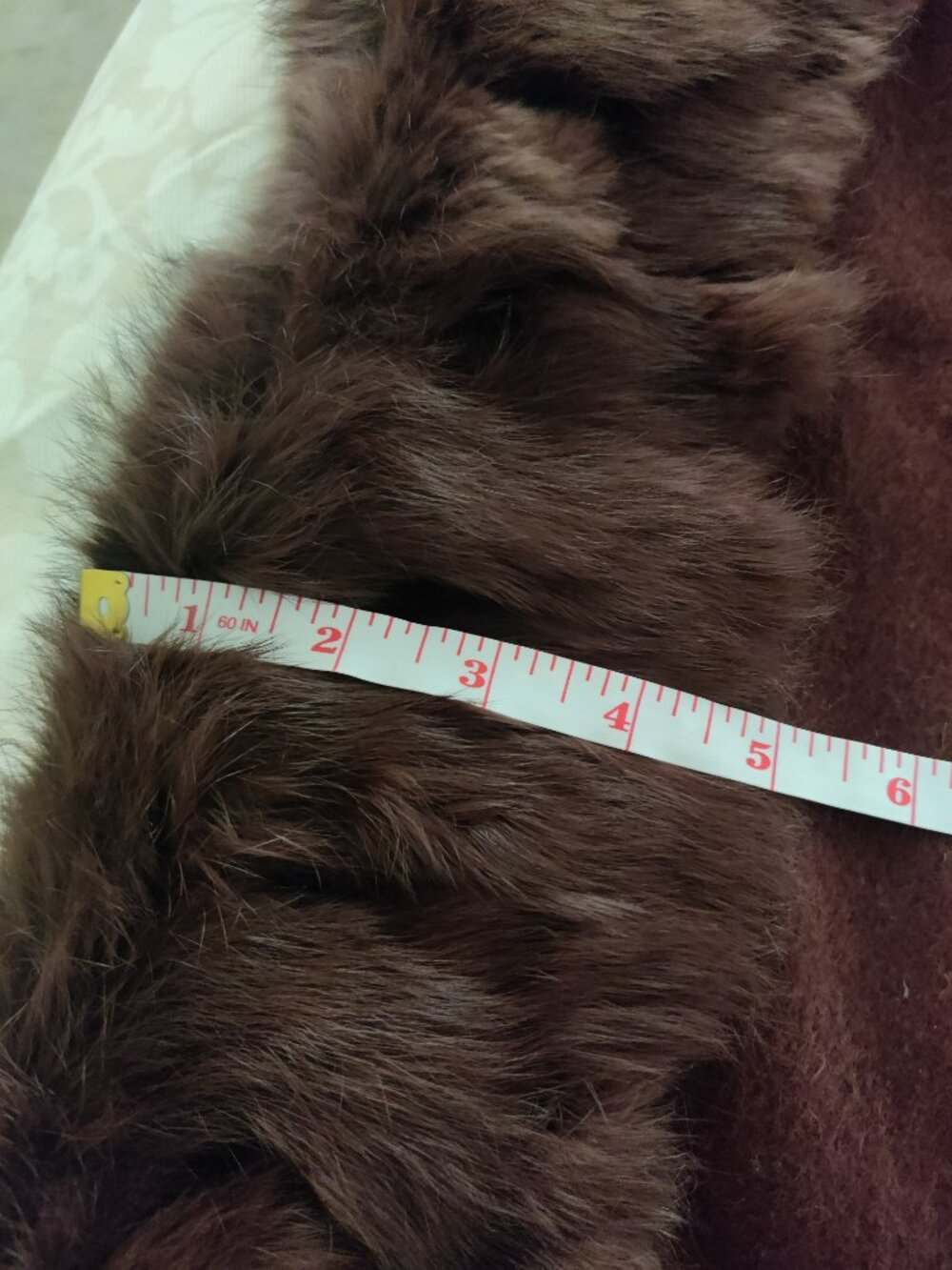 Genuine Angora Fur & Wool Blend Long Shawl Scarf Winter Wrap - Picture 6 of 7